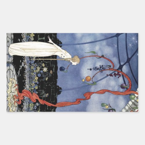 Old French Fairy Tales A Tree of Marvelous Beauty Rectangular Sticker