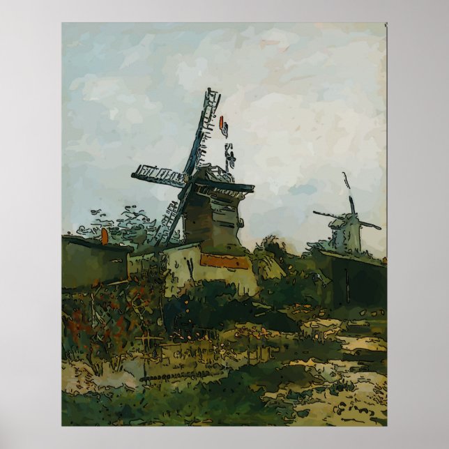 Old French Windmill Poster (Front)