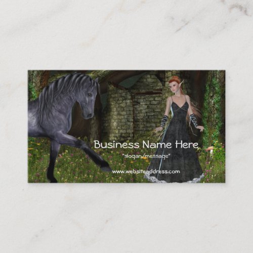 'Old Friends' - Elf &amp; Black Horse Business Cards