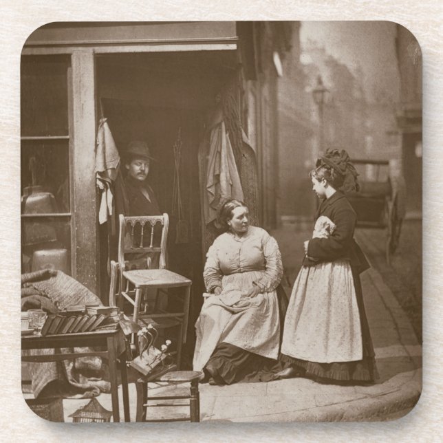 Old Furniture, from 'Street Life in London', 1877- Beverage Coaster (Front)