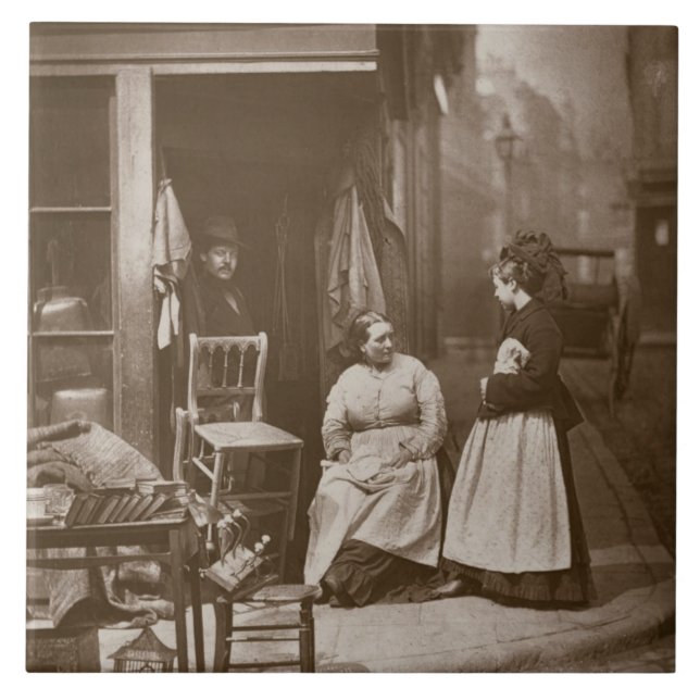 Old Furniture, from 'Street Life in London', 1877- Tile (Front)