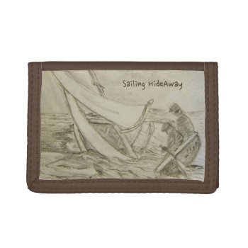 Old Gaffer Heavy Weather Sailing Wallet by SailingHideAway at Zazzle