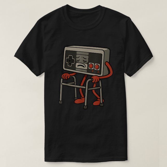 Old Gamer Forever | Retro Video Game Controller T-Shirt (Design Front)