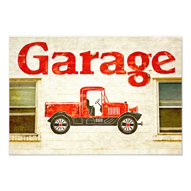 Old Garage Photo Print (Front)