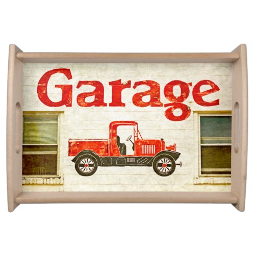 Old Garage Serving Tray