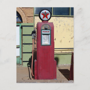 Old gas pump photo postcard