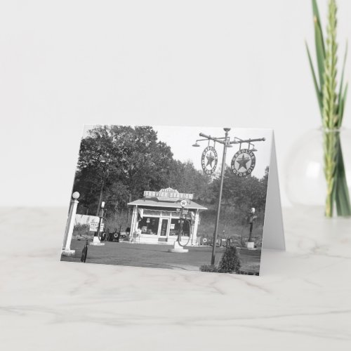 Old gas station 1925 card