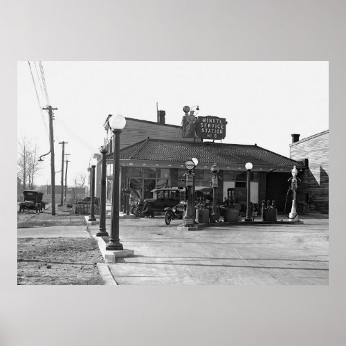 Old Gas Station 1925 Poster