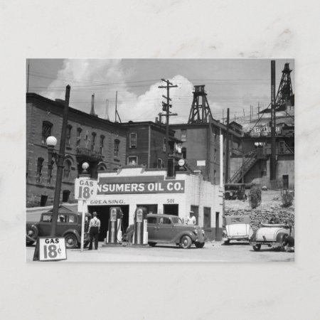 Old Gas Station, 1930s Postcard
