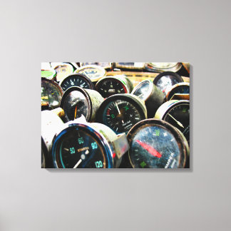 Old gauges canvas print