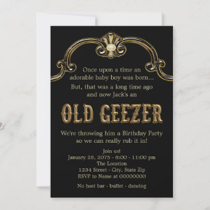 Old Geezer Birthday Party Invitation