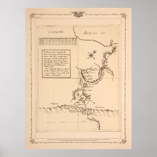Old George Washington Sketch  Cartography  Poster