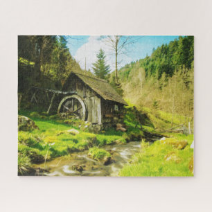 Old German Water Wheel. Jigsaw Puzzle