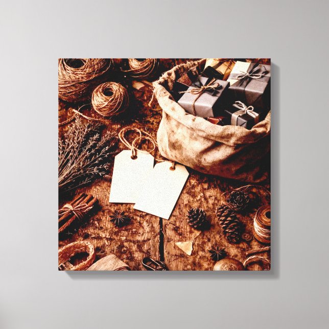 Old Gift Bag Canvas Print (Front)