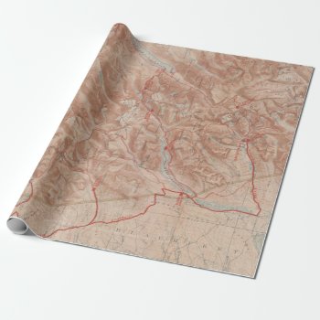 Old Glacier National Park Map (1914)  Wrapping Paper by Alleycatshirts at Zazzle