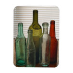 Old Glass Bottles 2 Magnet