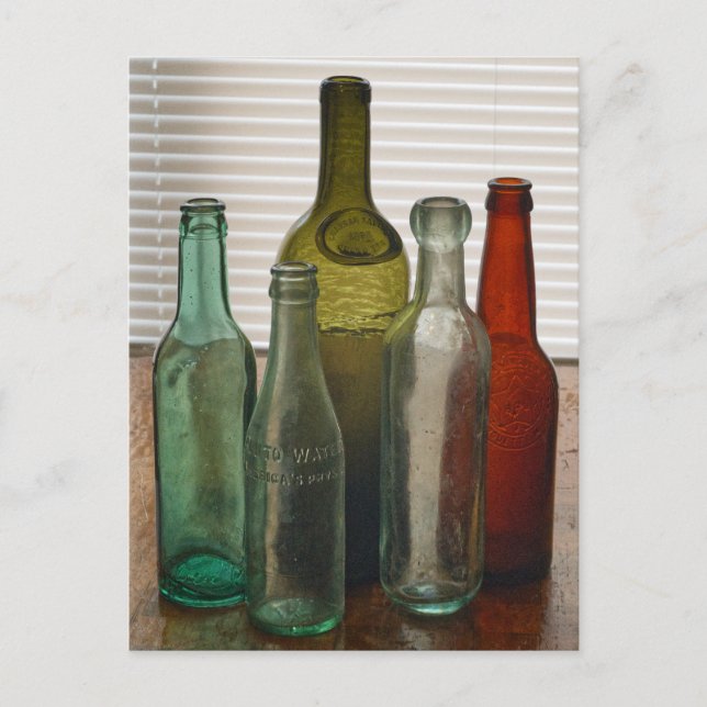 Old Glass Bottles 2 Postcard (Front)