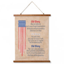 Old Glory 24 Stars on Blue Field Red White Stripes