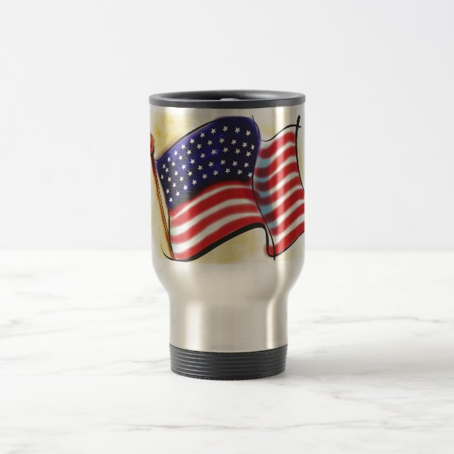 Old Glory Aluminum Travel Mug (Center)