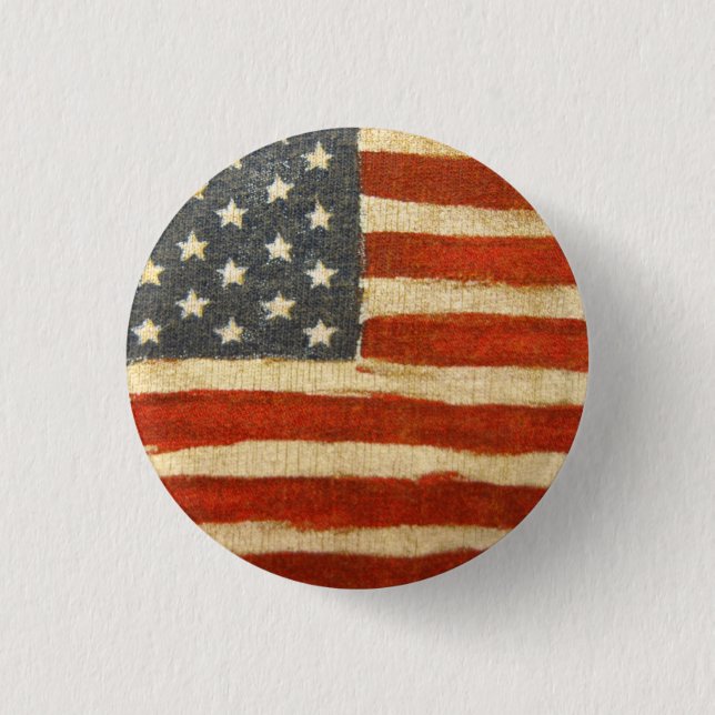 Old Glory American Flag Button (Front)