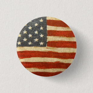 American Flag Buttons 2.25 Inches Diameter Patriotic American Flag Decorations for 4th of July Veterans Day Round USA Pins Election Day 12-Count USA Pinback Buttons