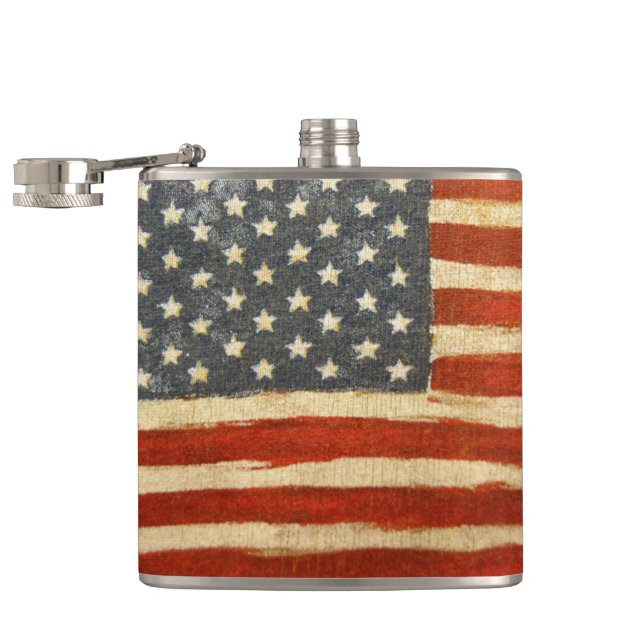Old Glory American Flag Flask (Opened)