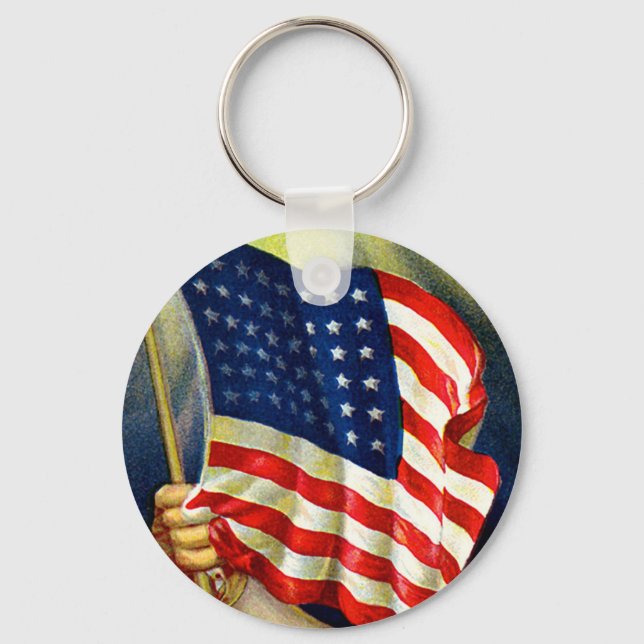 Old Glory American Flag Keychain (Front)