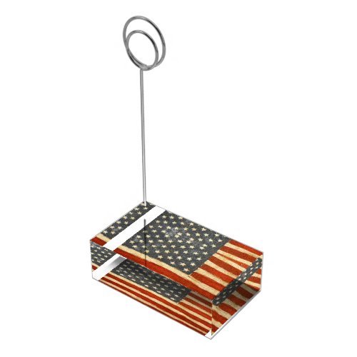 Old Glory American Flag Place Card Holder