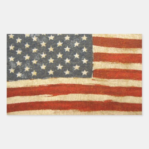 Old Glory American Flag Rectangular Sticker