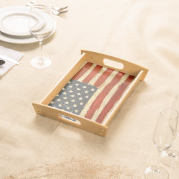 Old Glory American Flag Serving Tray