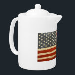 Old Glory American Flag Teapot<br><div class="desc">Vintage America,  the Old Glory! Decorate your house in style,  add a little extra to your 4th of July or Memorial day celebration or surprise family and friends with an unique gift. Lots of items available!</div>