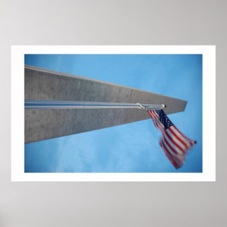Old Glory and Washington Monument Poster
