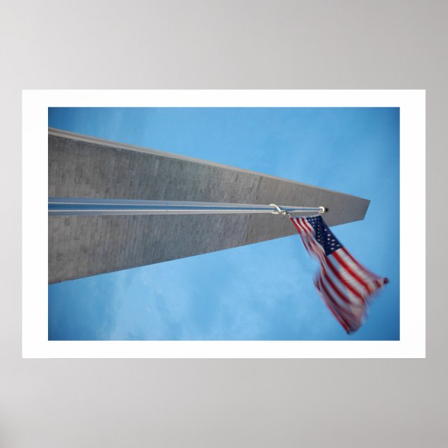 Old Glory and Washington Monument Poster (Front)