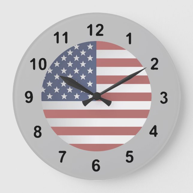 Old Glory Choose your background color. Large Clock (Front)