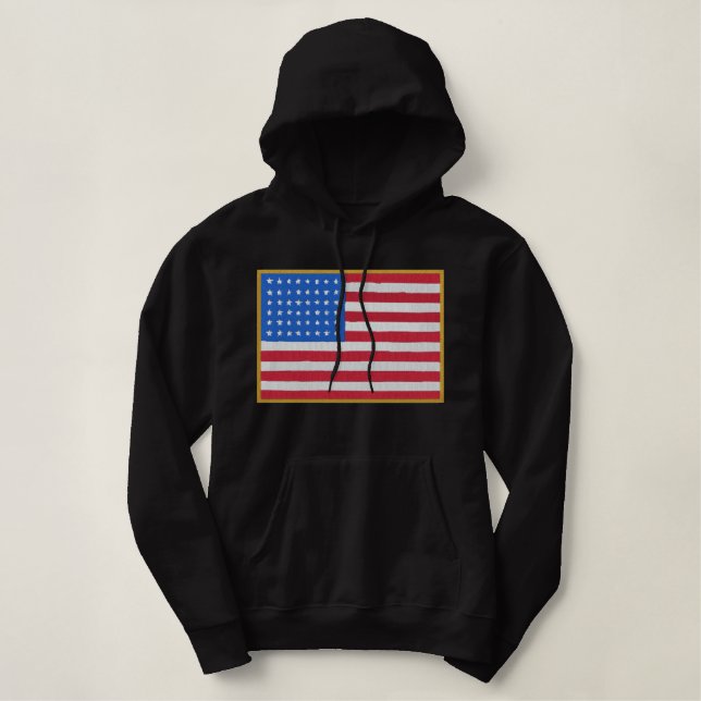 Old Glory Embroidered Hoodie (Design Front)