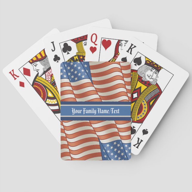 Old Glory Flag - Poker Cards (Back)