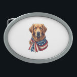 Old Glory Golden Retriever Vintage Shirt 2 Belt Buckle<br><div class="desc">Old Glory Golden Retriever Vintage Shirt 2</div>
