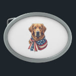Old Glory Golden Retriever Vintage Shirt 2 Belt Buckle<br><div class="desc">Old Glory Golden Retriever Vintage Shirt 2</div>
