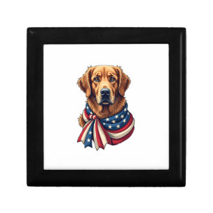 Old Glory Golden Retriever Vintage Shirt 2 Gift Box
