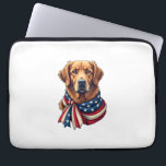 Old Glory Golden Retriever Vintage Shirt 2 Laptop Sleeve<br><div class="desc">Old Glory Golden Retriever Vintage Shirt 2</div>