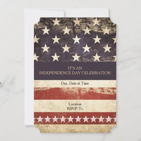 Old Glory July 4th Party Invitation