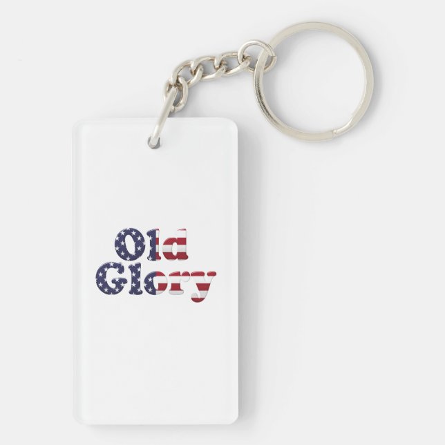 Old Glory Keychain (Back)