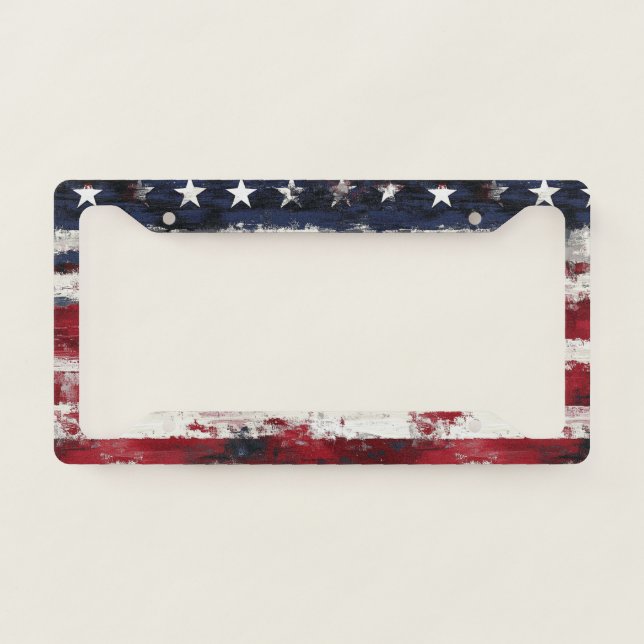 Old Glory License Plate Frame (Front)