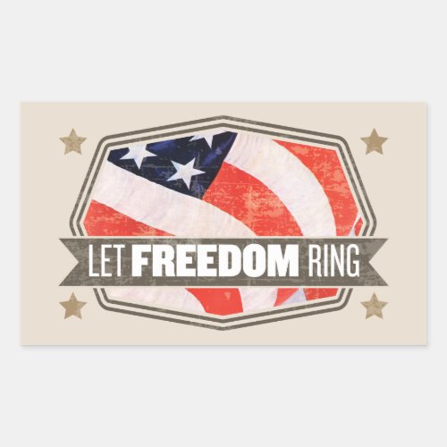 Old Glory Rectangular Sticker