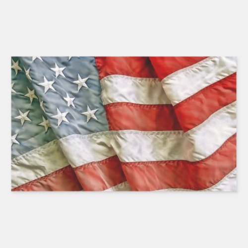 Old Glory Rectangular Sticker