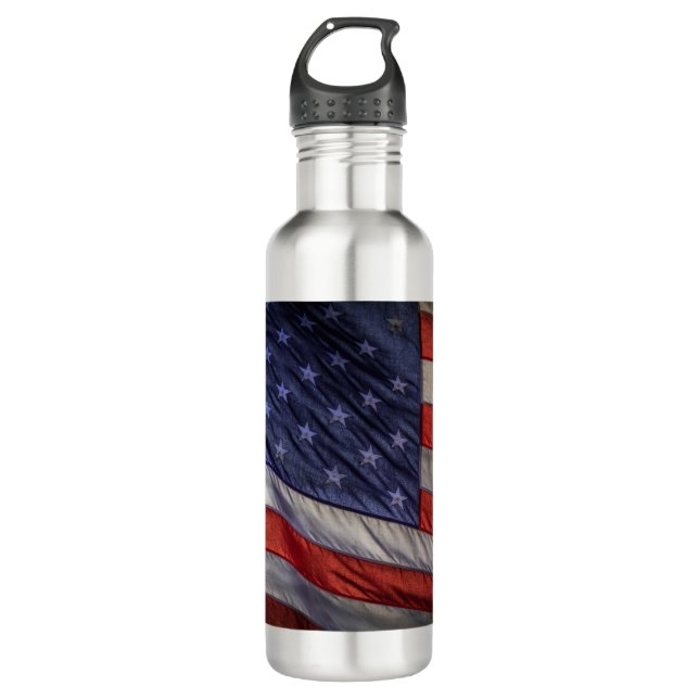 Old Glory Stainless Steel Water Bottle (Front)