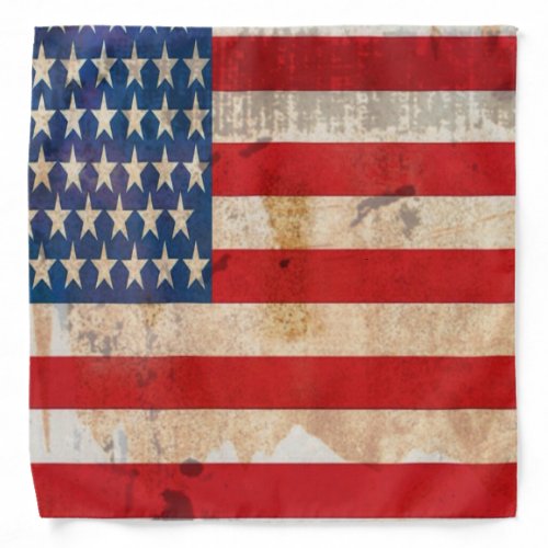 Old glory Stars Stripes distressed american flag Bandana