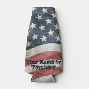 Old Glory US Flag Red, White and Blue Bottle Cooler