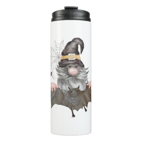 Old gnome with a witchers hat and a long beard H Thermal Tumbler