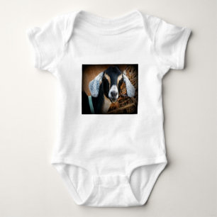 Old Goat Nubian Portrait Photo Baby Bodysuit